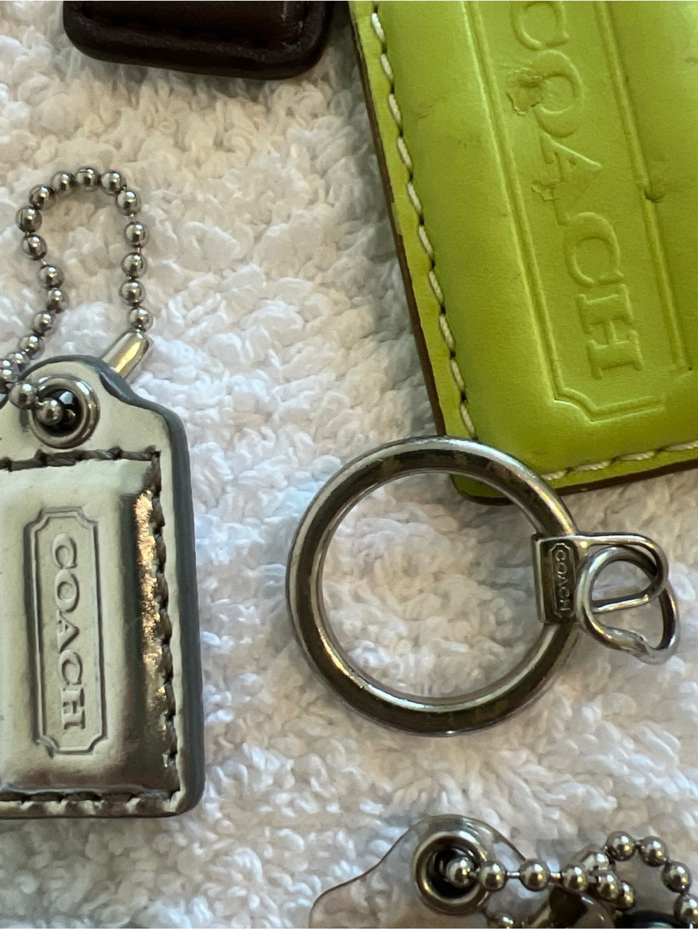 Coach Leather Tag Keychain Lot - Assorted Colors - Picture 5 of 13